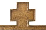 cross, The Crucifixion of Christ, "fence", copper alloy, 5-color enamel, Russia, 25.2 x 14.1 x 0.5 c...