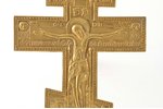 крест, Распятие Христово, медный сплав, золочение, Российская империя, 25.7 x 14.5 x 0.5 см, 474.75...