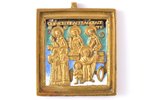 icon, Saint martyrs Quriaqos and Julietta and other saints, copper alloy, 4-color enamel, Russia, 5....