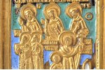 icon, Saint martyrs Quriaqos and Julietta and other saints, copper alloy, 4-color enamel, Russia, 5....