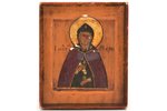 icon, Saint Martha, board, painting, guilding, Russia, 13.2 x 11 x 1.6 cm...