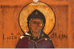 icon, Saint Martha, board, painting, guilding, Russia, 13.2 x 11 x 1.6 cm...