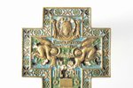 cross, The Crucifixion of Christ, bronze, cold enamel, 4-color enamel, Latvia, the 20-30ties of 20th...