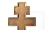 krusts, Kristus Krustā Sišana, bronza, aukstā emalja, 4-krāsu emalja, Latvija, 20 gs. 20-30tie gadi,...