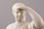 statuete, Kolhozniece, porcelāns, PSRS, artelis "Keramik", 20 gs. 50tie gadi, h 23.4 cm...