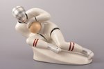 figurine, Goal-keeper, porcelain, USSR, Polonne artistic ceramic factory, molder - V. Garkavets, 195...