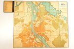 карта, план города Риги, принадлежала Корнету Цибульскому, Латвия, Российская империя, 1910 г., 59 x...