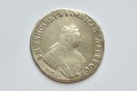 1 ruble, 1757, MMD, MB, silver, Russia, 24.49 g, Ø 41-41.6 mm, restoration...