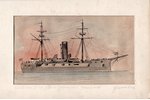 unknown author, 1st rank cruiser "Admiral Nakhimov" (Imperial Russian Navy), 1956, paper, indian ink...