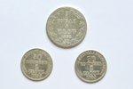 комплект из 3 монет, 3/4 рубля 5 злотых, 30 копеек 2 злотых, 1838-1839 г., MW, серебро, Российская и...