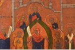 ikona, Vissvētās Dievmātes Patvērums, dēlis, gleznojums, Krievijas impērija, 30.5 x 25.2 x 2.5 cm...