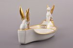 jeweley tray, from toiletry set "Leningrad. Gryphons", porcelain, LFZ - Lomonosov porcelain factory,...