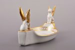 jeweley tray, from toiletry set "Leningrad. Gryphons", porcelain, LFZ - Lomonosov porcelain factory,...