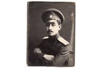 photography, officer, on cardboard, Russia, beginning of 20th cent., 13,5x9,5 cm...