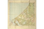 map, Daugavgrīva, Latvia, 1927, 46.6 x 45.8 cm, published by "Ģeod.-Top. daļa", slight damage to the...