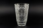 vase, Leningrad Art Glass Factory, Olympics-80, crystal, USSR, h 20.9 cm...