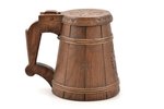 beer cup, wood, the 50ies of 20th cent., h 14.7 cm...