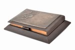 notebook, silver, "Bogatyr", 875 standard, silver stamping, 21 x 15.1 x 4 cm, USSR...