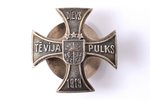 знак, фотография, Кавалерийский полк, № 3522, серебро, 875 проба, Латвия, 34.7 x 34.7 мм, серебряная...