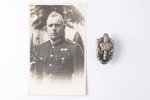 badge, a photo, Army Staff Company, Latvia, 20-30ies of 20th cent., 44.4 x 27.5 mm...