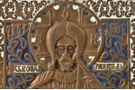 part of icon with foldable side flaps, Deesis: Jesus Christ and Holy Virgin Mary, copper alloy, 2-co...