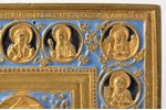 icon, Jesus Christ the Blessed Silence, copper alloy, 2-color enamel, Russia, the 19th cent., 15.4 x...
