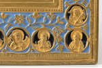 ikona, Kristus Svētītais Klususms, vara sakausējuma, 2-krāsu emalja, Krievijas impērija, 19. gs., 15...