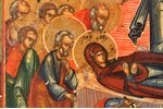 ikona, Vissvētās Jaunavas Marijas Aizmigšana, dēlis, gleznojums uz sudraba, Krievijas impērija, 30.8...