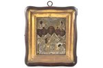 icon, Saint Nicholas the Miracle-Worker, chosen saints; in icon case, board, silver, painting, guild...