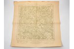 map, World War I, Ikšķile, German army, Latvia, beginning of 20th cent., 50 x 49.6 cm...