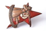 badge, For excellent shooting, Workers and Peasant Red Army, USSR, 20ies of 20th cent., 47.1  x 32.1...