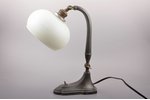 reading lamp, Art Nouveau, metal, glass, h 34.2 cm, in working condition...