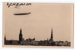 photography, Riga, dirigible "Graf von Zeppelin", Latvia, 1930, 13,8x8,8 cm...