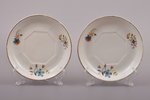 tea pair with two saucers, Art Deco, porcelain, J.K. Jessen manufactory, Riga (Latvia), 1933-1935, h...