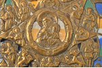 ikona, Neopalimaja Kupina, vara sakausējuma, 5-krāsu emalja, Krievijas impērija, 19. gs., 10 x 9.3 x...