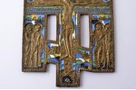 cross, The Crucifixion of Christ, copper alloy, 6-color enamel, Russia, the 2nd half of the 19th cen...