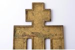 крест, Распятие Христово, медный сплав, 6-цветная эмаль, Российская империя, 2-я половина 19-го века...