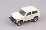car model, VAZ 2121 Niva Nr. A20, trambler, metal, USSR, 1982, loss of mirrors, steering wheel and r...