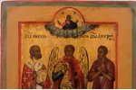 icon, Archangel Gabriel with the saints, board, painting, Russia, the 2nd half of the 19th cent., 13...