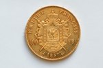 100 франков, 1857 г., A, золото, Франция, 32.08 г, Ø 35 мм, VF, 900 проба...