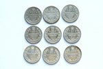 комплект из 29 монет, 20 копеек, 1823-1916 г., серебро, биллон серебра (500), Российская империя...