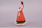 figurine, Young woman in traditional costume, porcelain, Riga (Latvia), J.K.Jessen manufactory, hand...