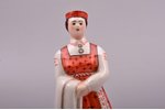 figurine, Young woman in traditional costume, porcelain, Riga (Latvia), J.K.Jessen manufactory, hand...