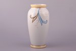 vase, "Flowers", porcelain, Riga Ceramics Factory, signed painter's work, handpainted by Vera Kauriņ...