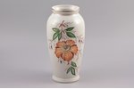 vase, "Flowers", porcelain, Riga Ceramics Factory, signed painter's work, handpainted by A.Grube, Ri...