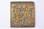 icon, Nativity of the Blessed Virgin Mary, copper alloy, 1-color enamel, Russia, the border of the 1...
