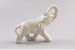 figurine, Elephant, porcelain, Riga (Latvia), M.S. Kuznetsov manufactory, 1937-1940, 8.8 x 11.1 x 3....