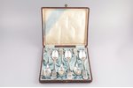 set of 6 teaspoons, silver, 84 standart, 137.9 g, 13.8 cm, by Richard Muller, 1881, Riga, Latvia, Ru...