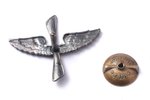 zīmotne, uzpleču zīme, Kara aviācijas pulks, bronza, Latvija, 20.gs. 20-30ie gadi, 35.5 x 43 mm...