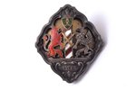 badge, Frontier troops, Latvia, 20-30ies of 20th cent., 49.3 x 42.5 mm...